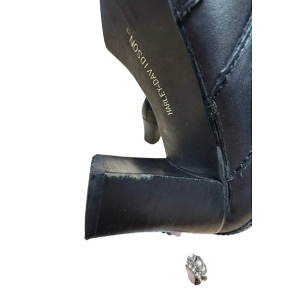 "HARLEY DAVIDSON" Boots SZ 8 Leather VTG Buckles Studded  Y2K Bad Girl Biker - Picture 10 of 16